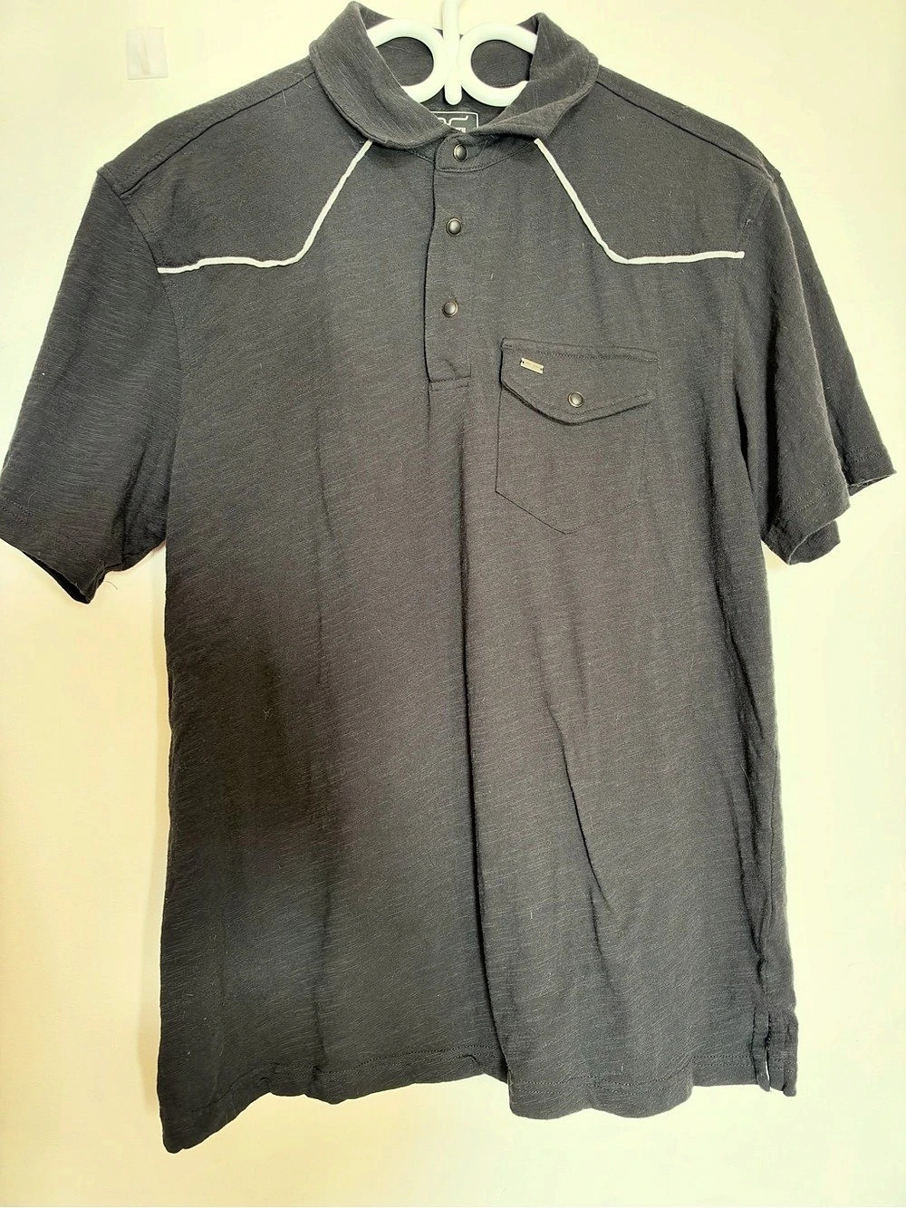 Kimes Ranch Men's Black Western Snap Shirt Size Medium